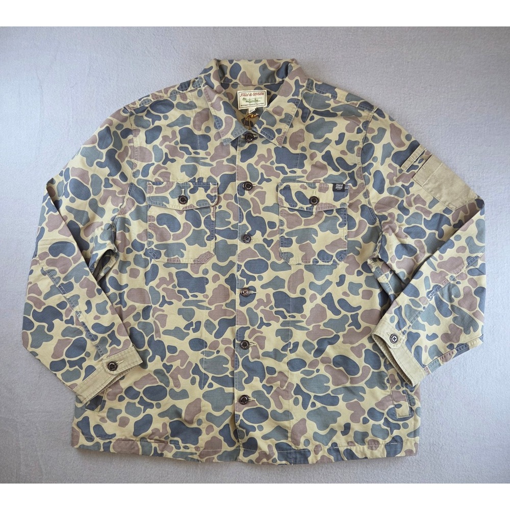 NWT Field & Stream Lightweight Twill Camo Jacket Mens 2XL Hunting Utility